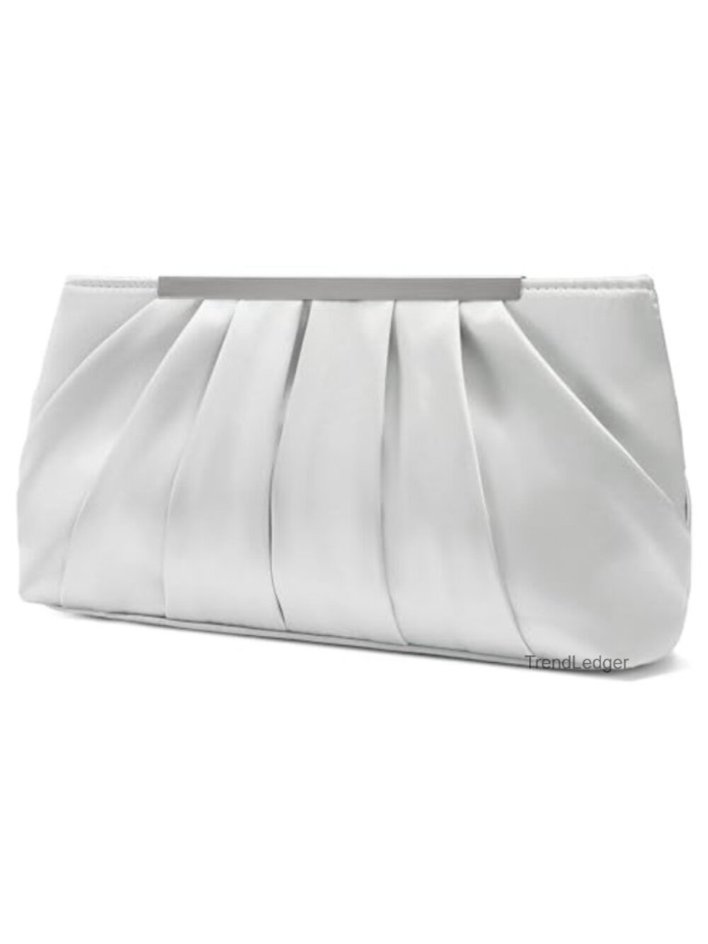 Satin Pleated Clutch Evening Bag Elegant Formal Handbag with Chain Strap